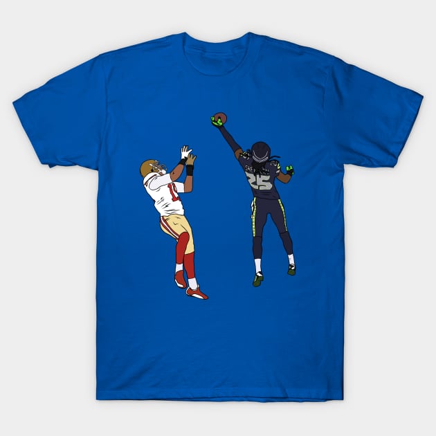 Richard Sherman Tipped Pass T-Shirt by rattraptees